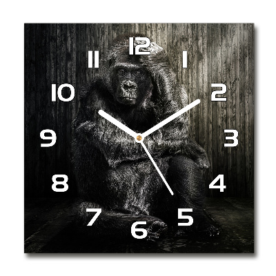 Orologio da parete quadrato con motivo Gorilla