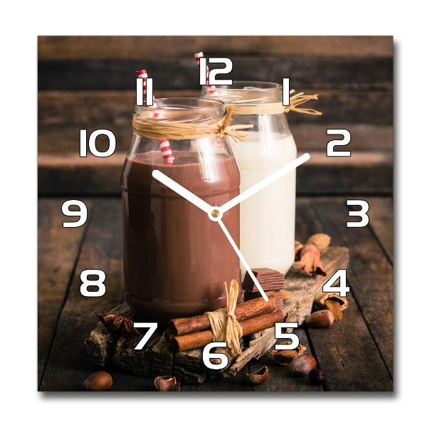 Orologio quadrato con quadrante ispirato al cocktail in barattolo