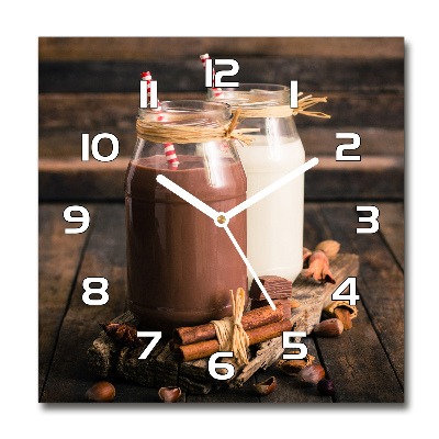 Orologio quadrato con quadrante ispirato al cocktail in barattolo