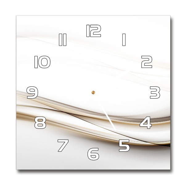 Orologio quadrato in vetro con motivo a onde astratte