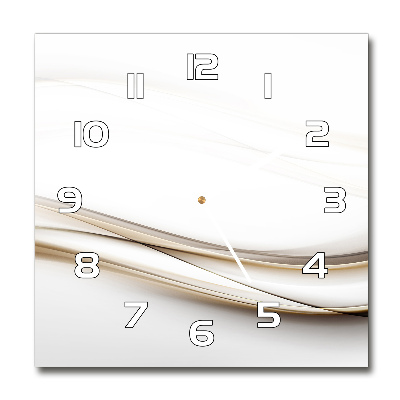 Orologio quadrato in vetro con motivo a onde astratte