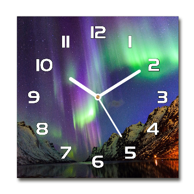 Orologio quadrato con effetto aurora boreale