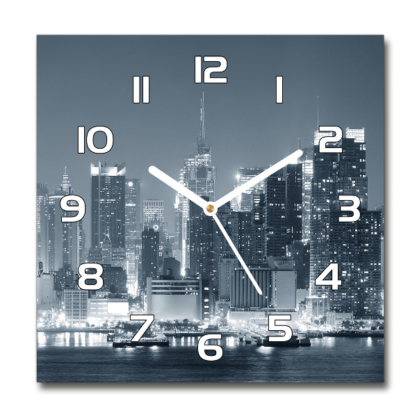 Orologio quadrato con motivo ispirato a Manhattan, New York