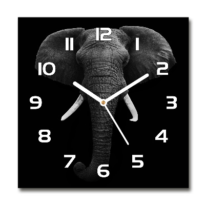 Orologio quadrato con motivo di elefante africano