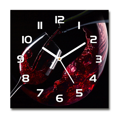 Orologio da parete quadrato con finitura color vino rosso