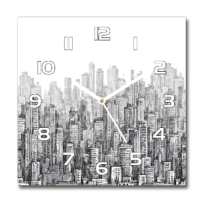 Orologio quadrato con quadrante ispirato ai grattacieli