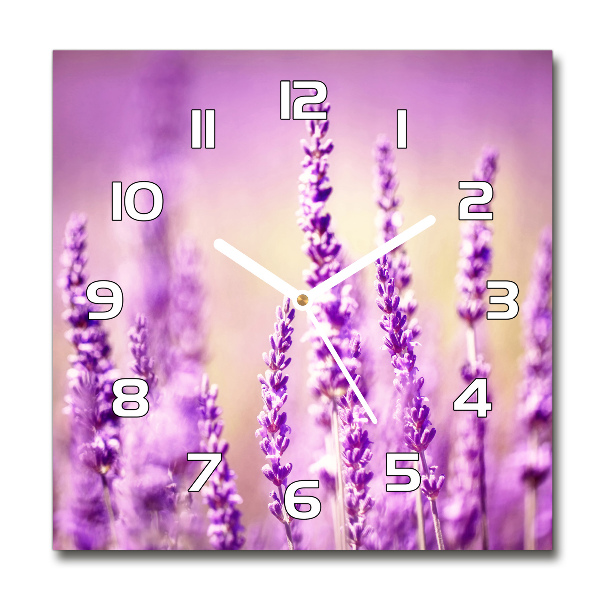 Orologio quadrato con motivo lavanda