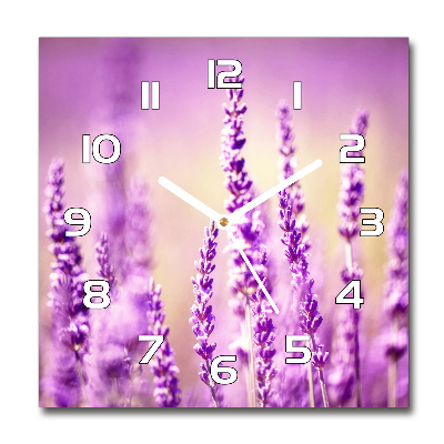 Orologio quadrato con motivo lavanda