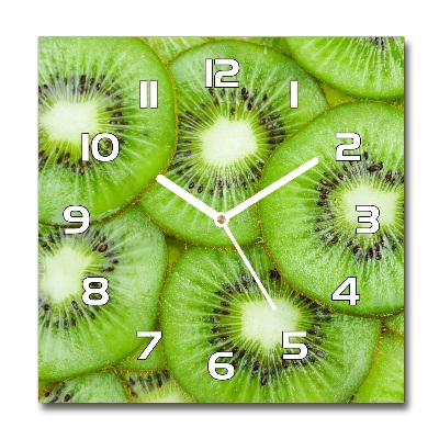 Orologio quadrato in vetro con motivo a kiwi