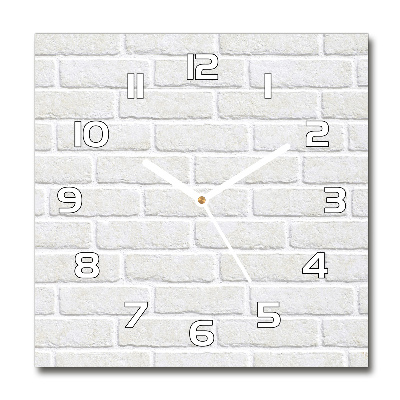 Orologio quadrato in vetro con motivo a muro di mattoni