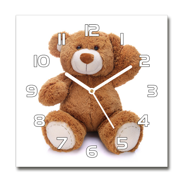 Orologio quadrato con motivo orsacchiotto di peluche