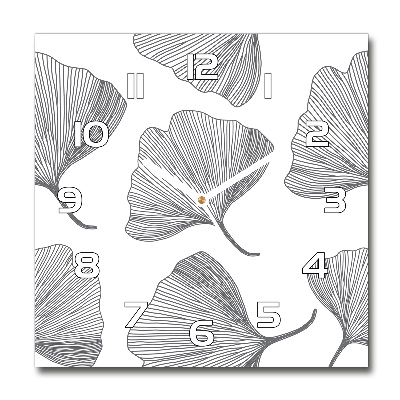 Orologio da parete quadrato con design ispirato al ginkgo