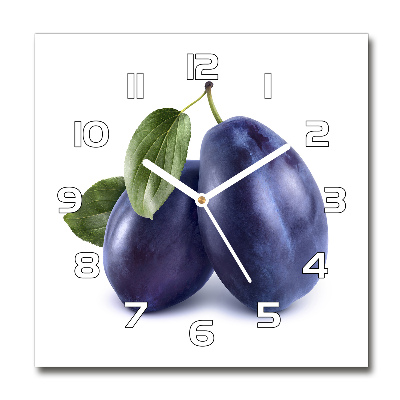 Orologio quadrato con motivo prugne