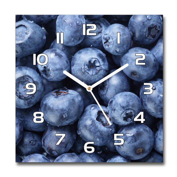 Orologio da parete quadrato con decorazione a tema frutti di bosco
