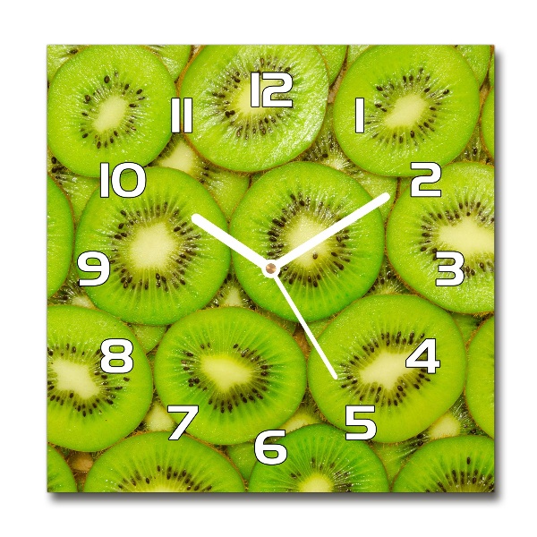 Orologio da parete quadrato con motivo kiwi