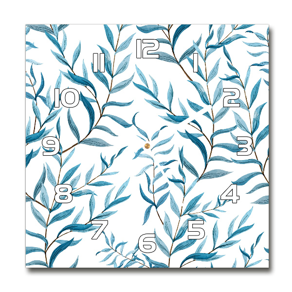 Orologio quadrato con motivo a foglie