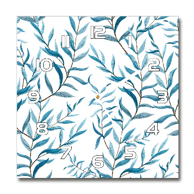 Orologio quadrato con motivo a foglie