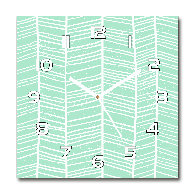 Orologio da parete quadrato con motivo a spina di pesce