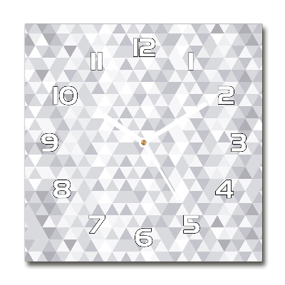 Orologio quadrato con motivo a triangoli grigi