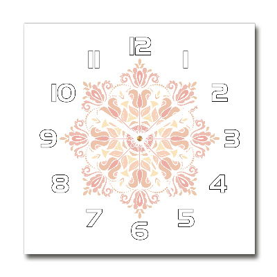 Orologio quadrato con ornamenti decorativi