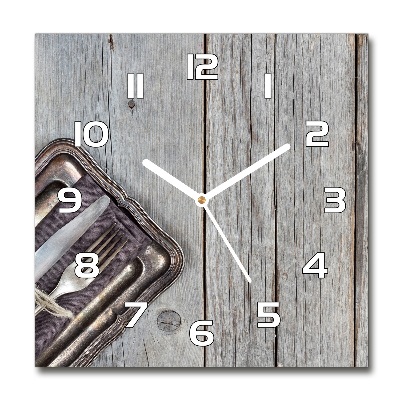 Orologio quadrato in vetro con motivo 