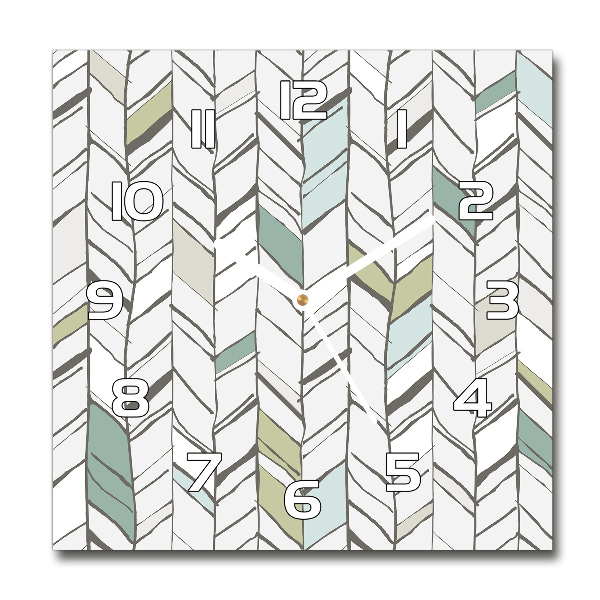 Orologio quadrato in vetro con motivo a spina di pesce