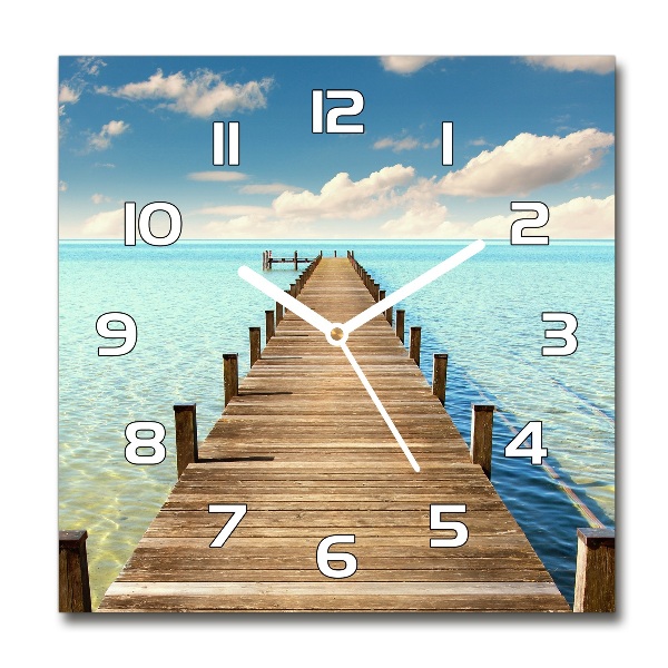 Orologio quadrato con molla in legno