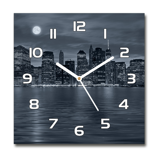 Orologio quadrato con motivo New York di notte