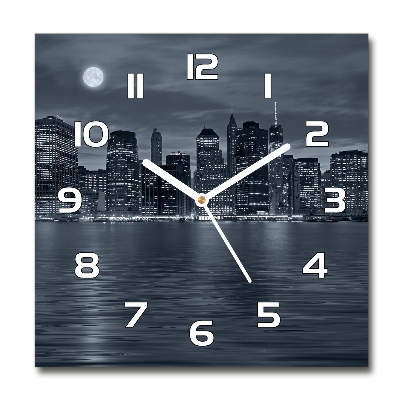 Orologio quadrato con motivo New York di notte
