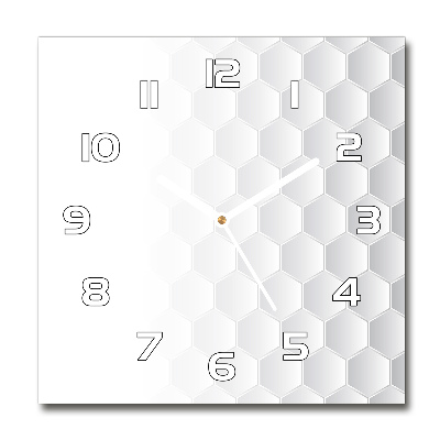 Orologio quadrato in vetro con sfondo esagonale