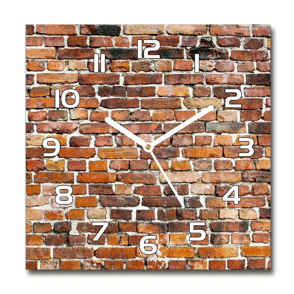 Orologio quadrato con motivo effetto muro di mattoni