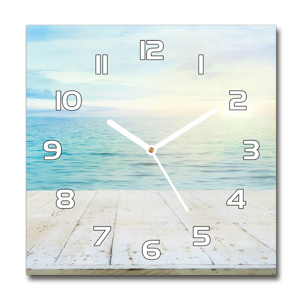 Orologio da parete quadrato con motivo mare