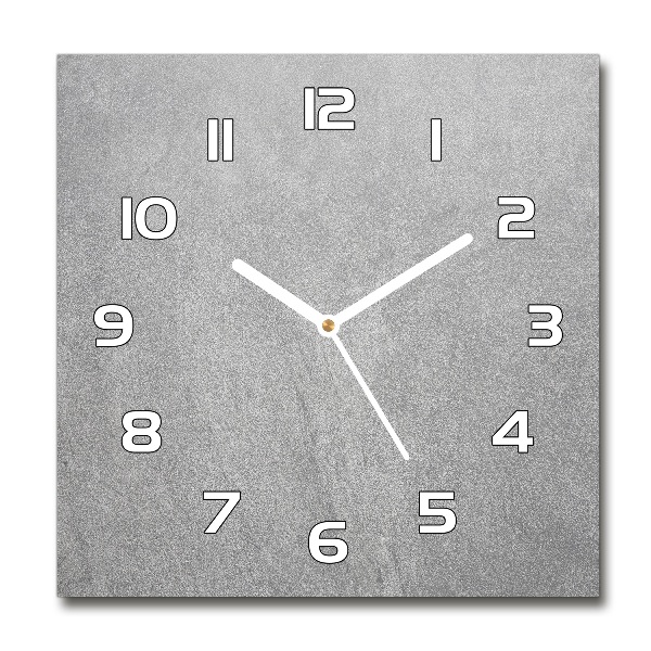 Orologio quadrato in vetro da parete in finitura grigio