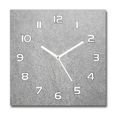 Orologio quadrato in vetro da parete in finitura grigio