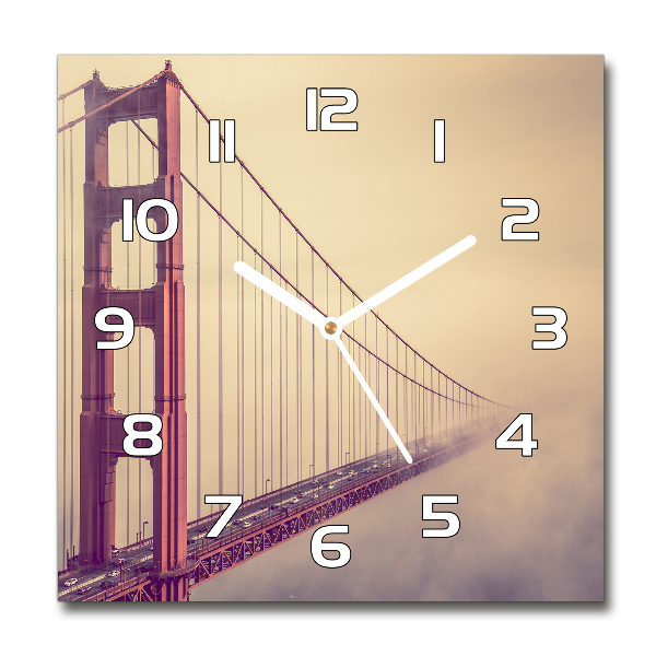 Orologio quadrato con decorazione ispirata al Ponte di San Francisco