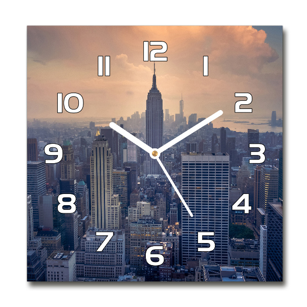 Orologio quadrato con motivo ispirato a Manhattan, New York