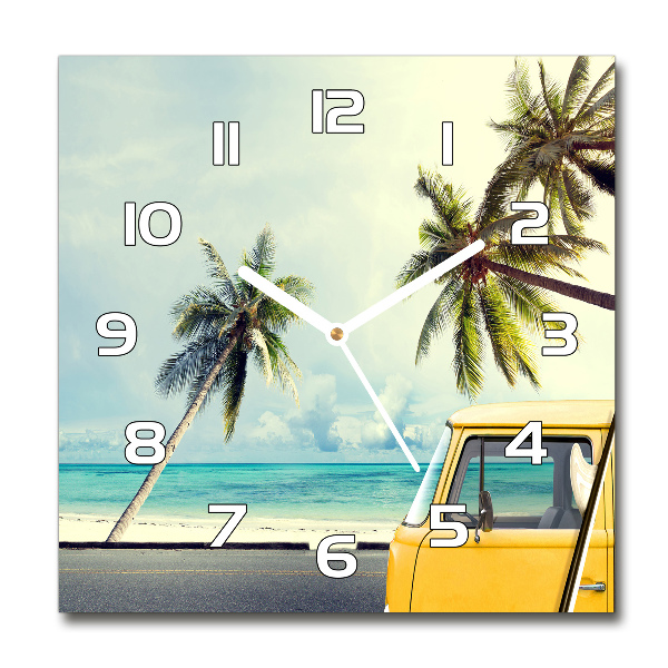 Orologio quadrato con quadrante ispirato alla spiaggia di Van