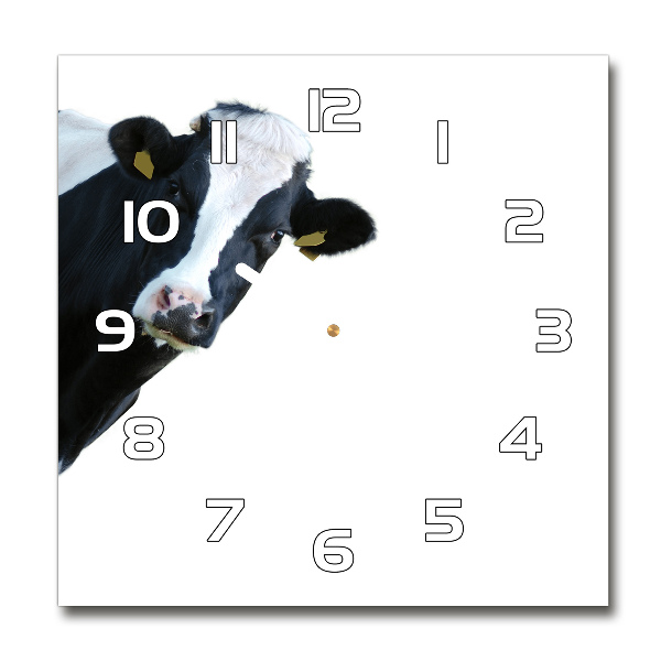 Orologio da parete quadrato con motivo a mucca