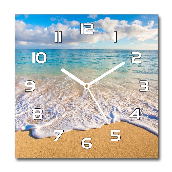 Orologio quadrato con motivo Spiaggia hawaiana