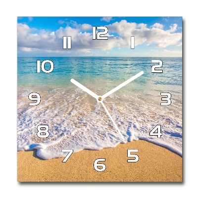 Orologio quadrato con motivo Spiaggia hawaiana