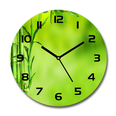 Orologio da parete rotondo in bambù