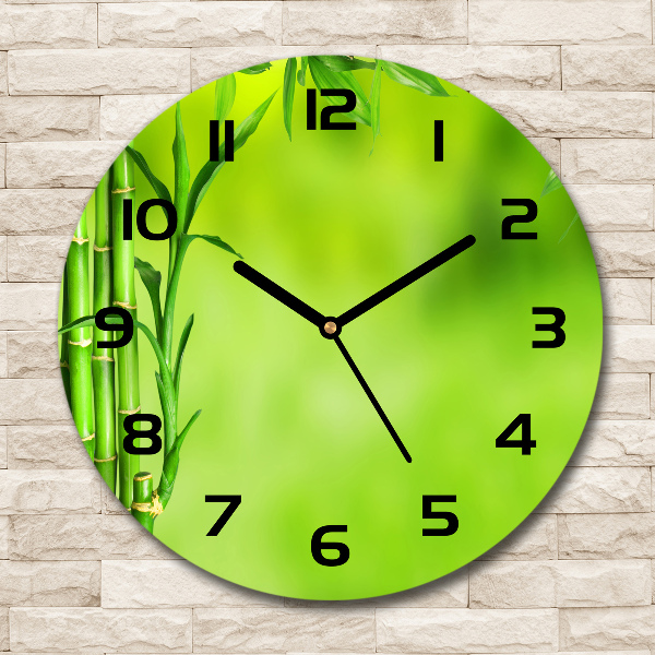 Orologio da parete rotondo in bambù