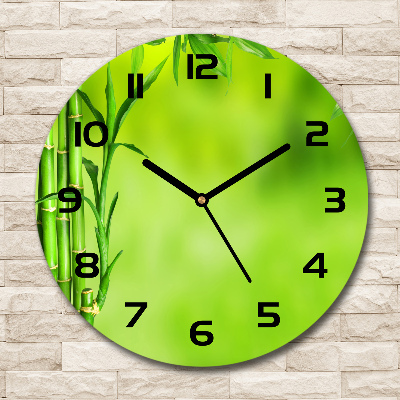 Orologio da parete rotondo in bambù