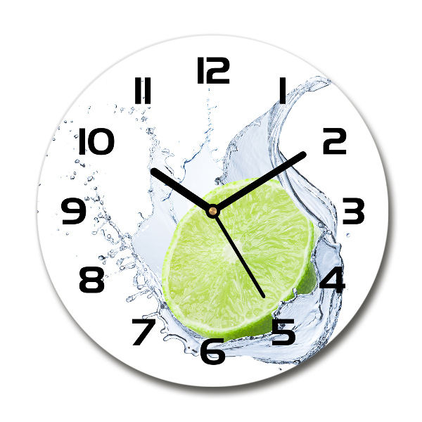 Orologio rotondo in vetro in colore lime