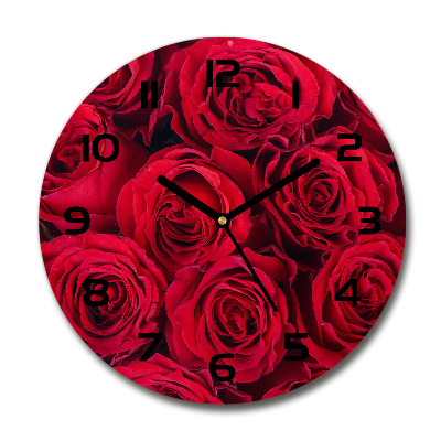 Orologio rotondo con motivo a rose