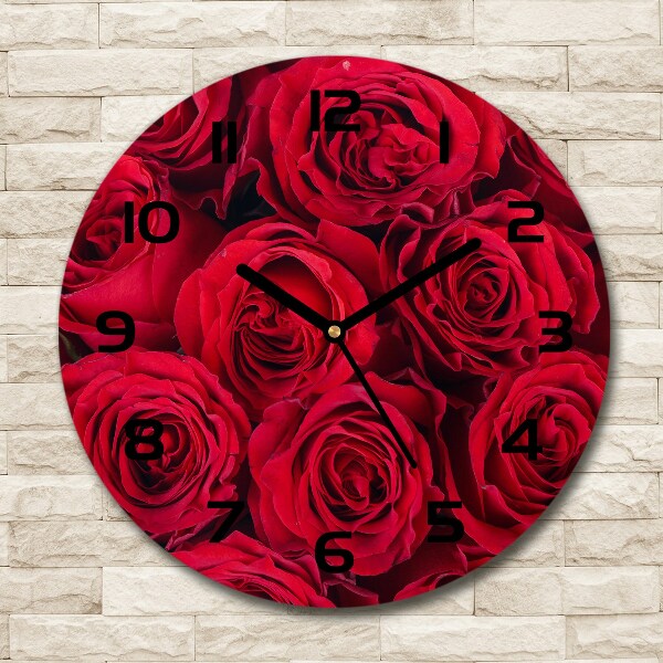 Orologio rotondo con motivo a rose