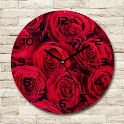 Orologio rotondo con motivo a rose