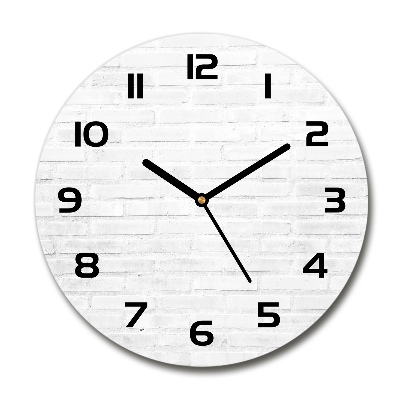 Orologio rotondo con motivo a muro di mattoni