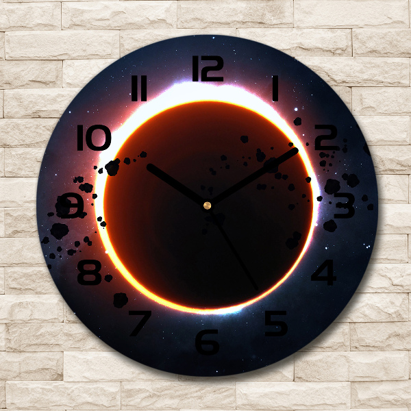 Orologio rotondo con motivo Eclissi solare