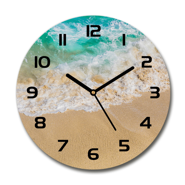 Orologio rotondo con motivo spiaggia e mare
